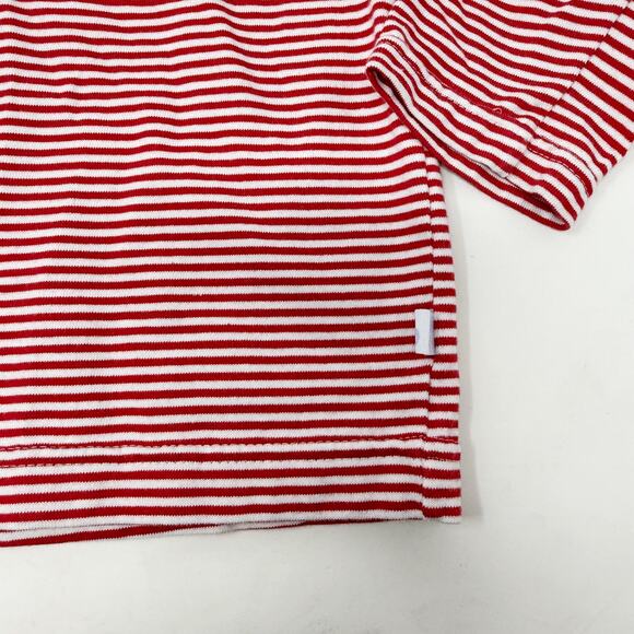 Bella Bliss Boys 3T Red White Striped Pima Half Zip Pullover Cotton Long Sleeve - Picture 4 of 10
